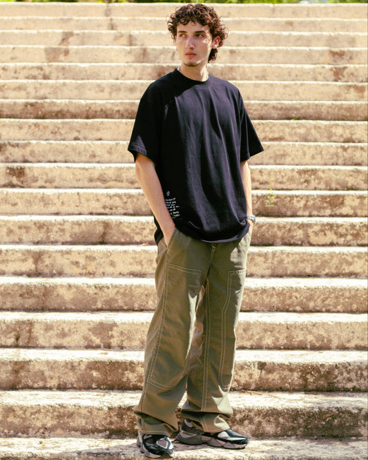 Black Oversized Faith Tee - Efesios 2:8