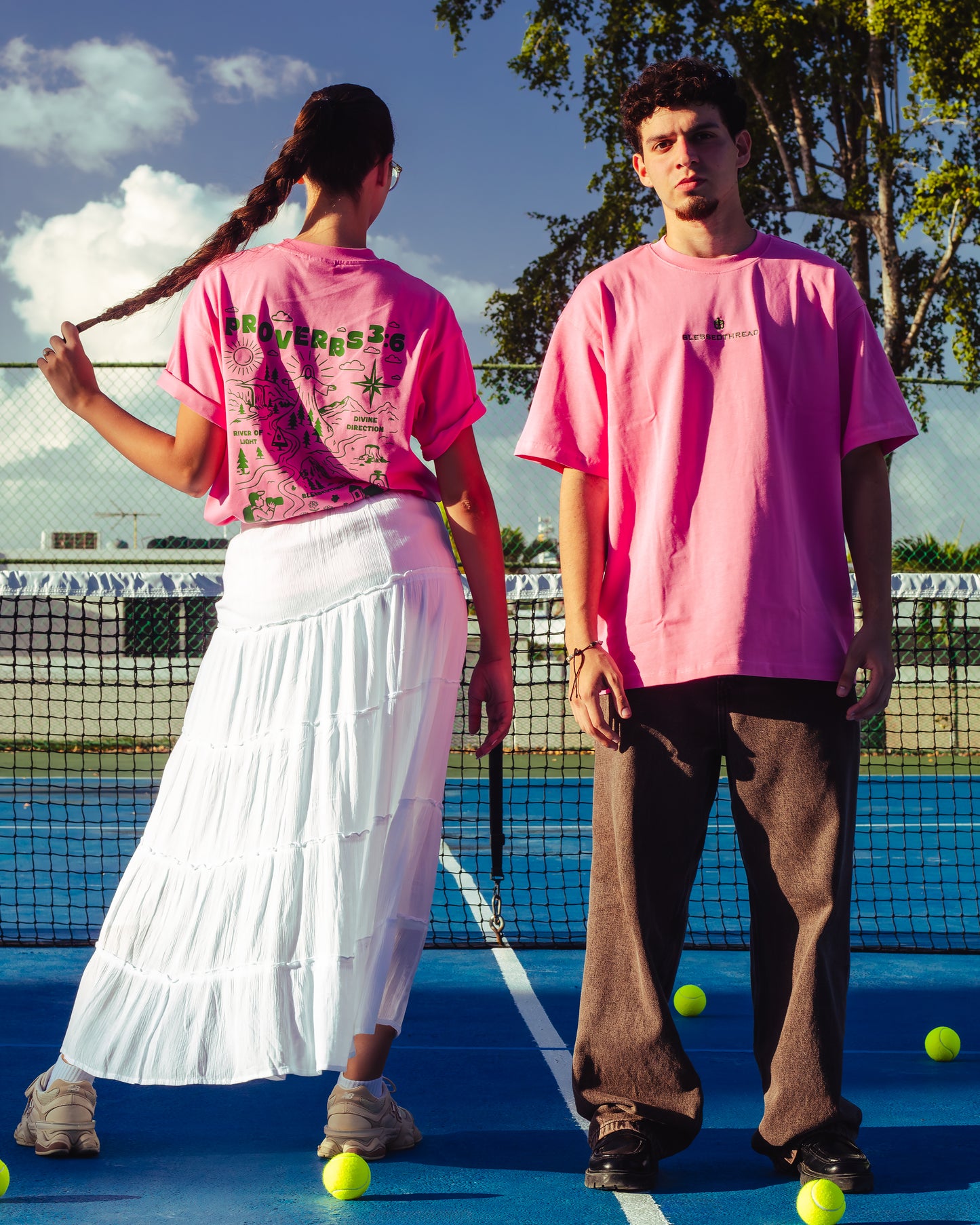 Pink Oversized Faith Tee - Proverbs 3:6