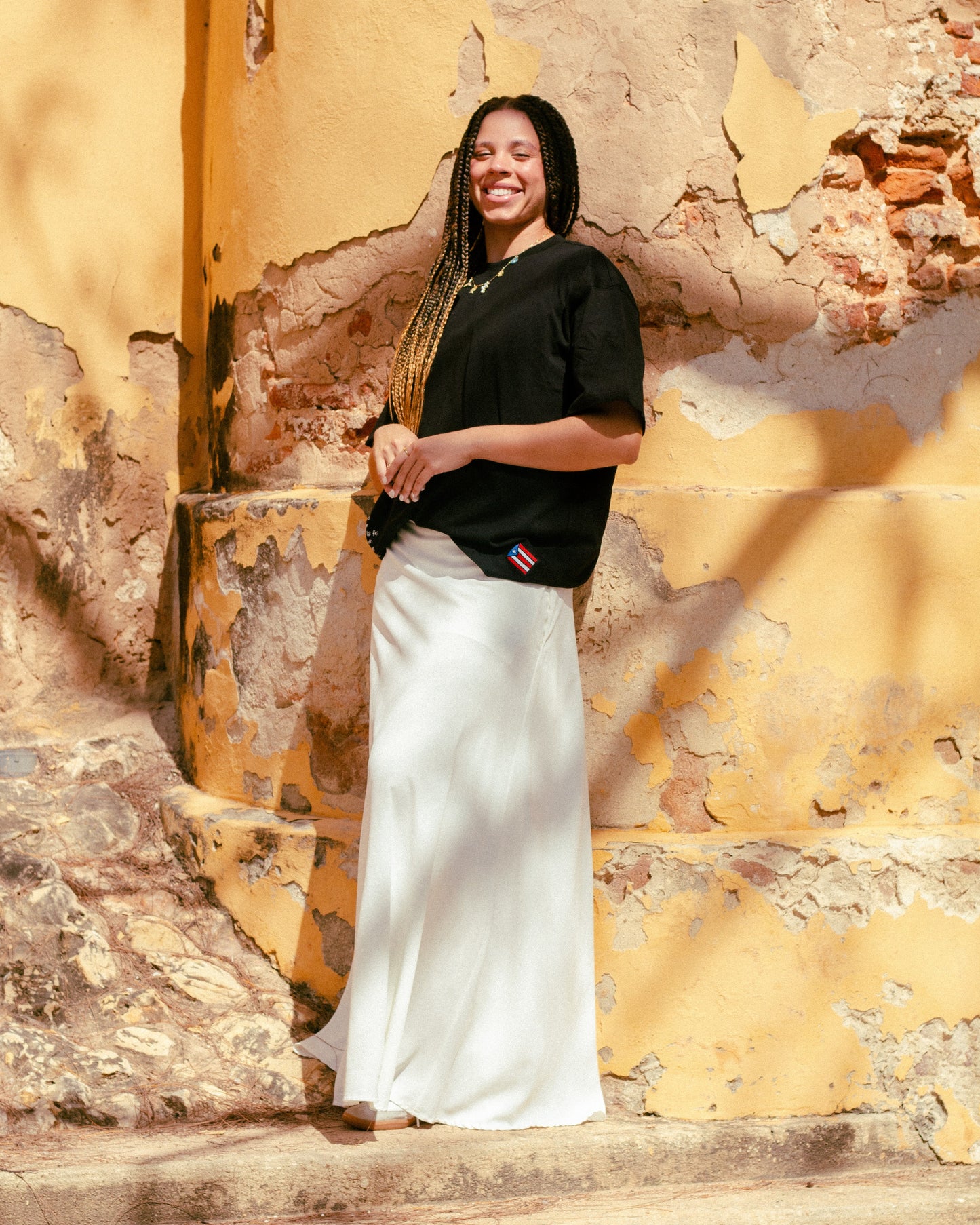 Black Oversized Faith Tee - Efesios 2:8