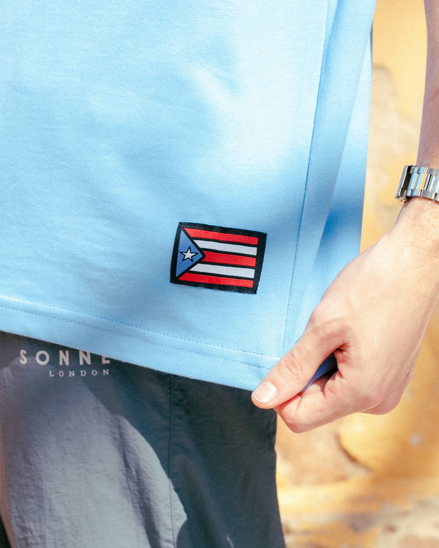 Heaven Blue Oversized Faith Tee - Efesios 2:8